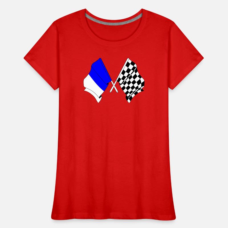 Drapeaux de course de Spa T-shirt bio Premium Femme