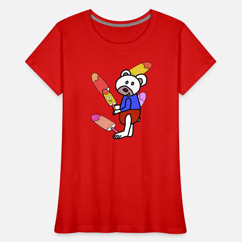 Eisbär Eisbären Eiskrem Eis Kinder Bär  Frauen Premium Bio T-Shirt