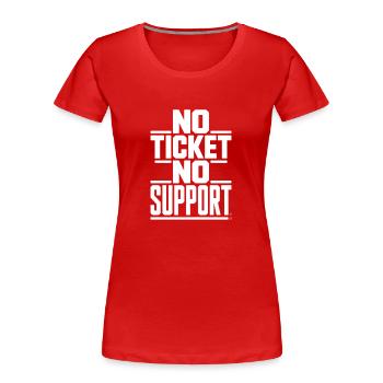 No Ticket No Support Computer Scientist IT Administrator - Women's Premium Organic T-Shirt - red - Front - Mia (176cm)