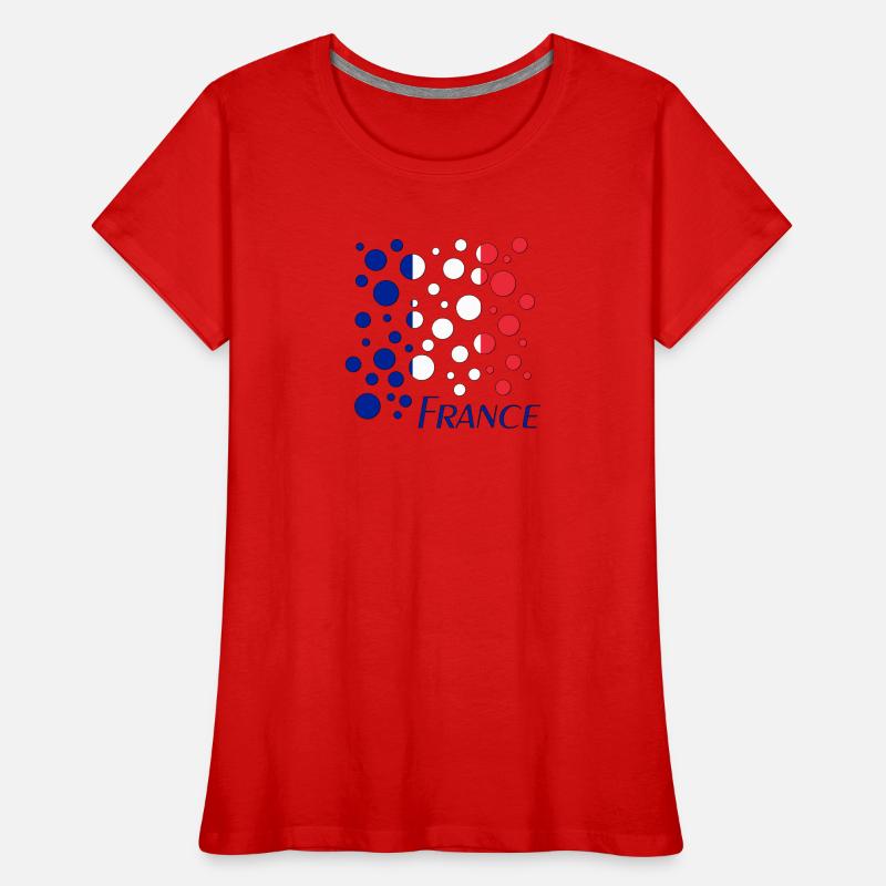 French Circle Dots Pattern Women's Premium Organic T-Shirt
