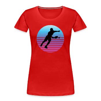 Pickleballer gift idea for pickleball fans - Women's Premium Organic T-Shirt - red - Front - Mia (176cm)