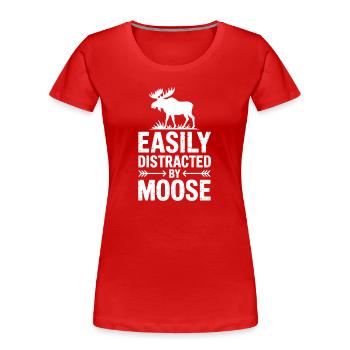 Elch Sprüche Elche Lustiges Elch Geschenk - Frauen Premium Bio T-Shirt - Rot - Vorne - Mia (176cm)
