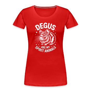 Degu Sprüche Gewöhnlicher Degu Witz Degus Geschenk - Frauen Premium Bio T-Shirt - Rot - Vorne - Mia (176cm)