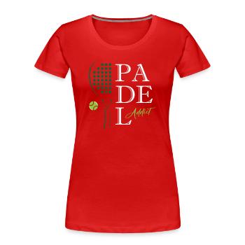 Padel_Addict - Women's Premium Organic T-Shirt - red - Front - Mia (176cm)