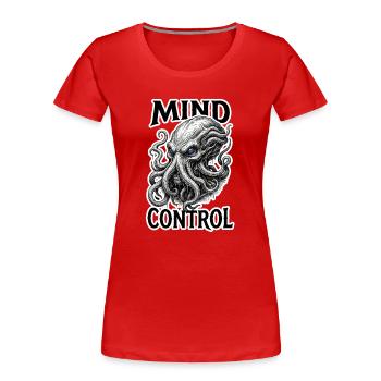 Mind Control - Dark Fantasy Brain Monster RPG - Women's Premium Organic T-Shirt - red - Front - Mia (176cm)
