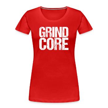 Typographie du grunge GrindCore - T-shirt bio Premium Femme - rouge - Devant - Mia (176cm)