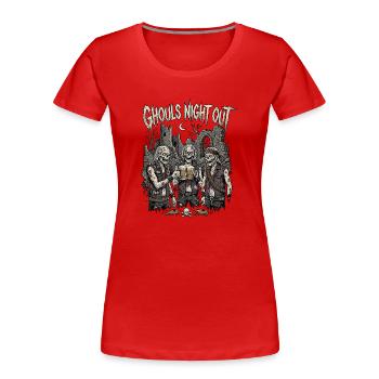 Halloween Rocker Zombie - Women's Premium Organic T-Shirt - red - Front - Mia (176cm)