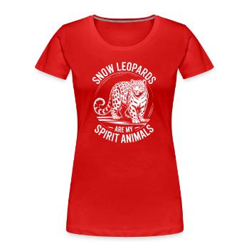 Dictions du léopard des neiges Cadeau mignon du léopard des neiges - T-shirt bio Premium Femme - rouge - Devant - Mia (176cm)