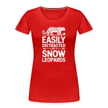 Dictions du léopard des neiges Cadeau mignon du léopard des neiges - T-shirt bio Premium Femme - rouge - Devant - Mia (176cm)