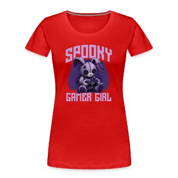 Pastel Goth Soft Goth Gaming Gamer - Women's Premium Organic T-Shirt - red - Front - Mia (176cm)