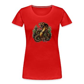 Cobra du désert et son compagnon - T-shirt bio Premium Femme - rouge - Devant - Mia (176cm)