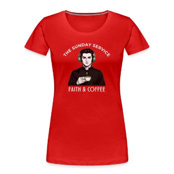VOLUME 1 THE_SUNDAY SERVICE - T-shirt bio Premium Femme - rouge - Devant - Mia (176cm)