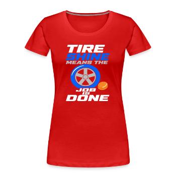 Garage Detailer Auto Detaillierung Auto Detailer - Frauen Premium Bio T-Shirt - Rot - Vorne - Mia (176cm)