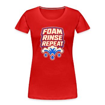 Garage Detailer Auto Detaillierung Auto Detailer - Frauen Premium Bio T-Shirt - Rot - Vorne - Mia (176cm)