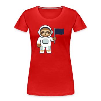Space Sloth Adventure - Women's Premium Organic T-Shirt - red - Front - Mia (176cm)