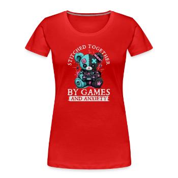 Pastel Goth Soft Goth Gaming Gamer - T-shirt bio Premium Femme - rouge - Devant - Mia (176cm)