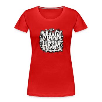 Mannheim Graffiti Hip Hop - T-shirt bio Premium Femme - rouge - Devant - Mia (176cm)