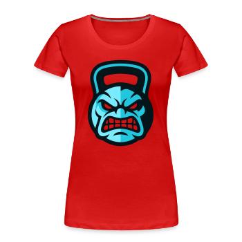 Workout Kettlebell Logo - Women's Premium Organic T-Shirt - red - Front - Mia (176cm)