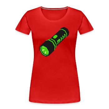 Taschenlampe Licht Icon - Frauen Premium Bio T-Shirt - Rot - Vorne - Mia (176cm)