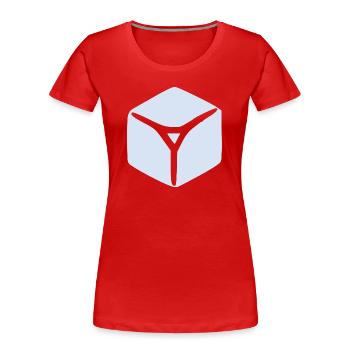 Eiswürfel Eis Geschenk  - Frauen Premium Bio T-Shirt - Rot - Vorne - Mia (176cm)