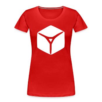 Eiswürfel weiß Eis Geschenk  - Women's Premium Organic T-Shirt - red - Front - Mia (176cm)