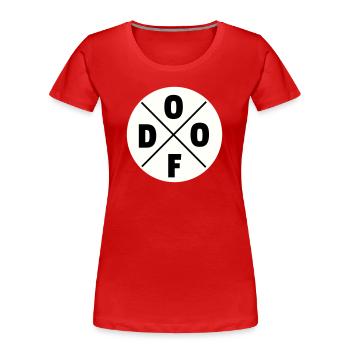 Muet - T-shirt bio Premium Femme - rouge - Devant - Mia (176cm)