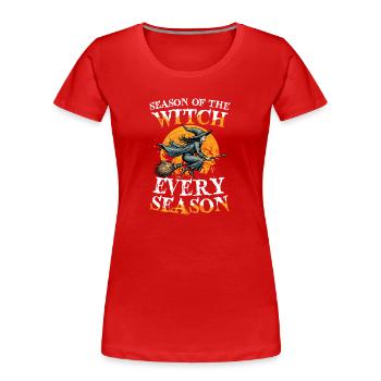 Season Of The Witch Every Season Hexe Halloween - Women's Premium Organic T-Shirt - red - Front - Mia (176cm)