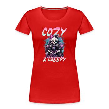 Pastel Goth Soft Goth Gaming Gamer - Frauen Premium Bio T-Shirt - Rot - Vorne - Mia (176cm)