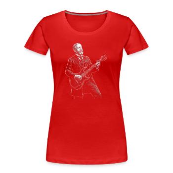 Benjamin Harrison Gitarre - Frauen Premium Bio T-Shirt - Rot - Vorne - Mia (176cm)