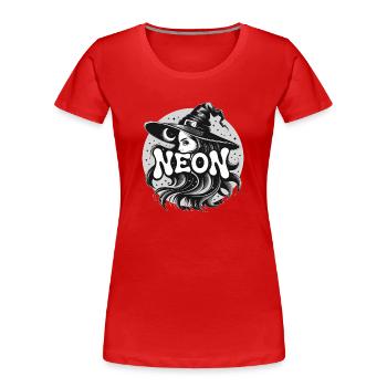  Mystische Hexe Mit Mond Und Sternen Magische - Frauen Premium Bio T-Shirt - Rot - Vorne - Mia (176cm)