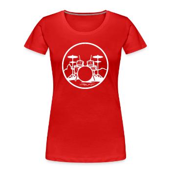 Trapset - T-shirt bio Premium Femme - rouge - Devant - Mia (176cm)