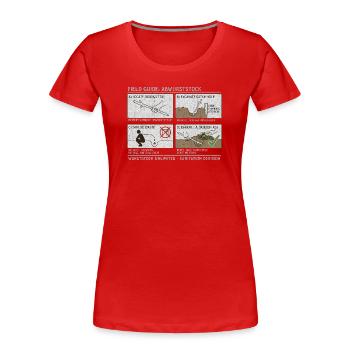 Guide de terrain : Sanitation des déchets en milieu sauvage - T-shirt bio Premium Femme - rouge - Devant - Mia (176cm)
