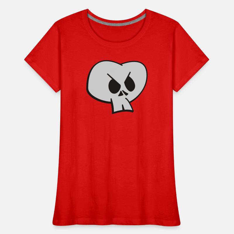 Schädel Frauen Premium Bio T-Shirt