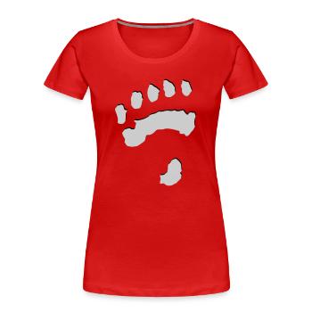 Eisbärtatze - Frauen Premium Bio T-Shirt - Rot - Vorne - Mia (176cm)