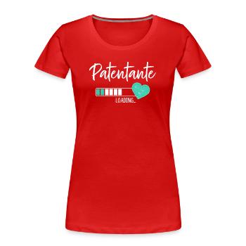 Patentante Loading Herz Patin Patenkind Junge - Frauen Premium Bio T-Shirt - Rot - Vorne - Mia (176cm)