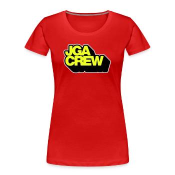 Bachelor Party Crew 3D - Women's Premium Organic T-Shirt - red - Front - Mia (176cm)