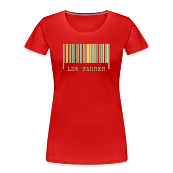 Truck driver as truck - Women's Premium Organic T-Shirt - red - Front - Mia (176cm)