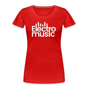 Logo de la musique électro - T-shirt bio Premium Femme - rouge - Devant - Mia (176cm)