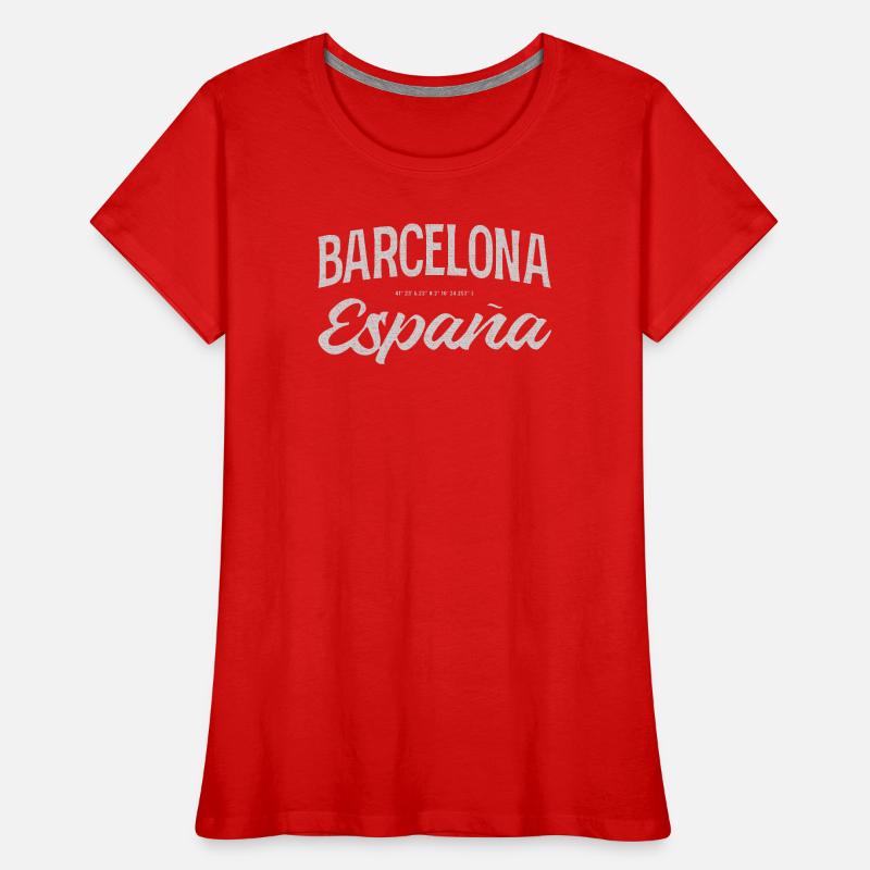 Barcelona España Script Design Women's Premium Organic T-Shirt