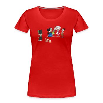 COMIC KWAS - Frauen Premium Bio T-Shirt - Rot - Vorne - Mia (176cm)