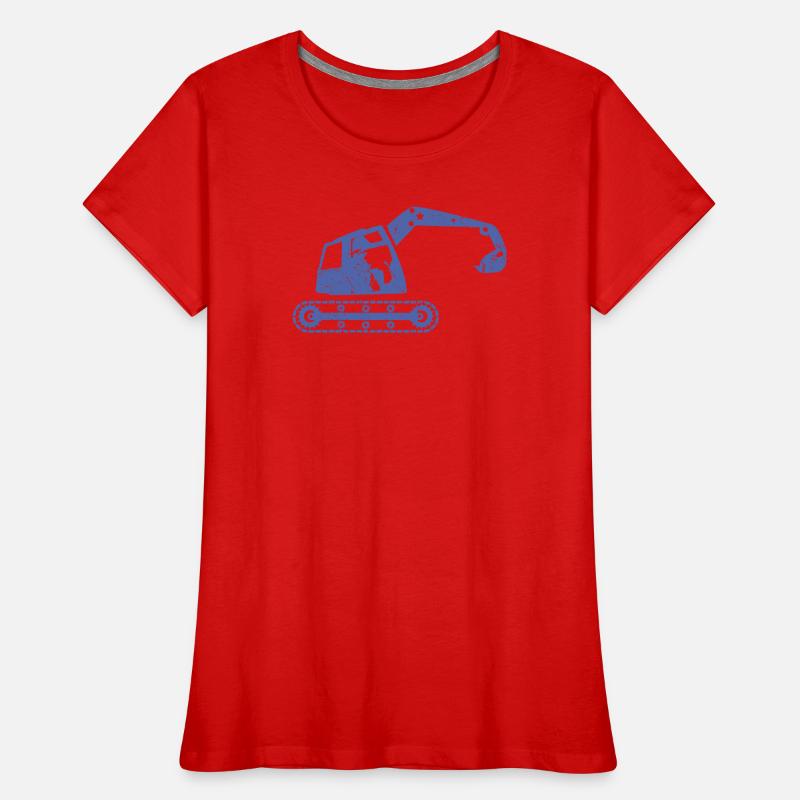Bagger Baggerfahrer Baugeräteführer Frauen Premium Bio T-Shirt
