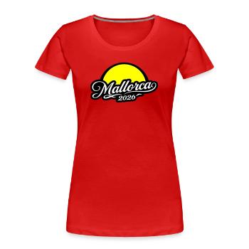 Mallorca 2026 Sun - Women's Premium Organic T-Shirt - red - Front - Mia (176cm)