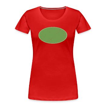 Ovaler Background schmutzig grün - Frauen Premium Bio T-Shirt - Rot - Vorne - Mia (176cm)