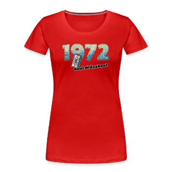 1972 Vintage Retro – Cassette – Cool Olds - Women's Premium Organic T-Shirt - red - Front - Mia (176cm)