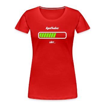 Barre de chargement du laboratoire de recherche des pharmaciens - T-shirt bio Premium Femme - rouge - Devant - Mia (176cm)