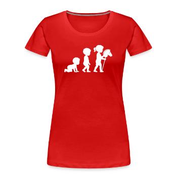 Hobby Horsing - T-shirt bio Premium Femme - rouge - Devant - Mia (176cm)