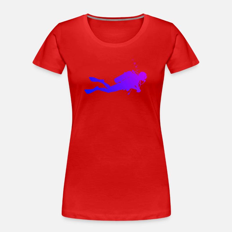 Conception de plongée à puissance - T-shirt bio Premium Femme - rouge