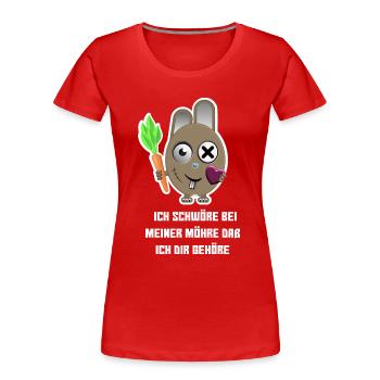 I swear by my carrot that I belong to you - Women's Premium Organic T-Shirt - red - Front - Mia (176cm)