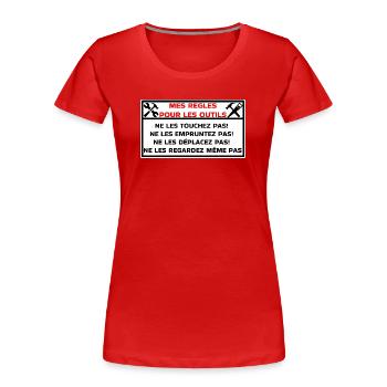 Werkzeuge - Frauen Premium Bio T-Shirt - Rot - Vorne - Mia (176cm)