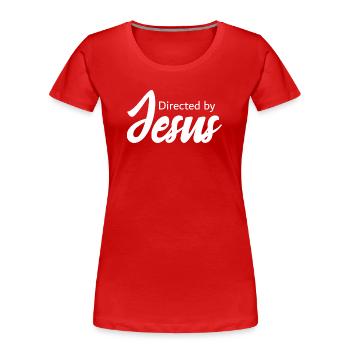 Regie_Jesus Déclaration - T-shirt bio Premium Femme - rouge - Devant - Mia (176cm)